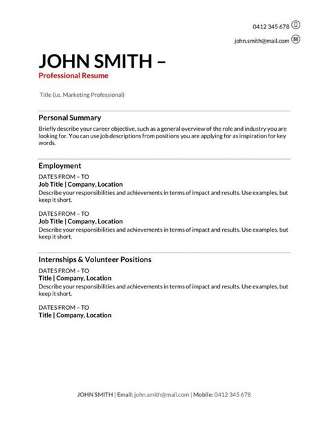 Resume Format Options 2021 In 2021 Job Resume Template First Job