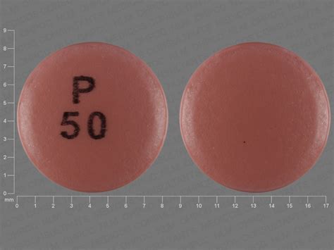 Pill Finder P 50 Brown Round