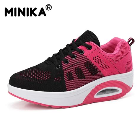 Minika Women Fitiness Toning Shoes Slimming Breathable Platform Swing