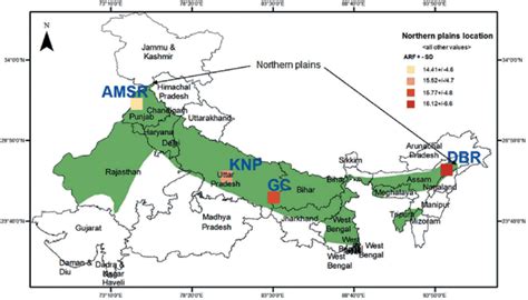 Schematic Of Northern Plains Of India Source Wwwmapofindiacom With Stations Under 
