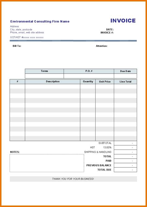 Free Printable Invoice Template Microsoft Word Professional Template