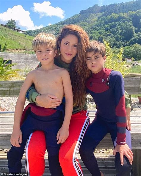 Shakira Makes A Splash While Surfing With Her Sons Sasha Six And Milan Eight Daily Mail Online