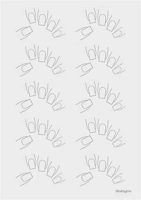 Nails By Jema Blank Nail Template For Your Nail Art Nail Drawing