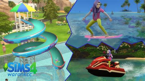 The Sims 4 Fixed Patch Happy Summer Jump Slide Surfing Waterscooter
