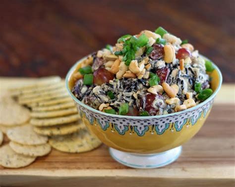 A Bowl Of Wild Rice Salad With Chicken And Grapes Artful Dishes