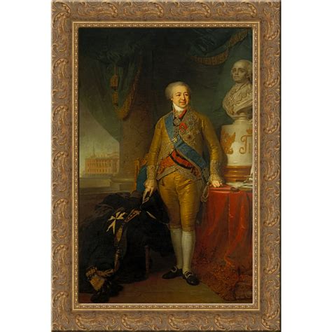 Portrait Of Count Alexander Kurakin 24x18 Gold Ornate Wood Framed