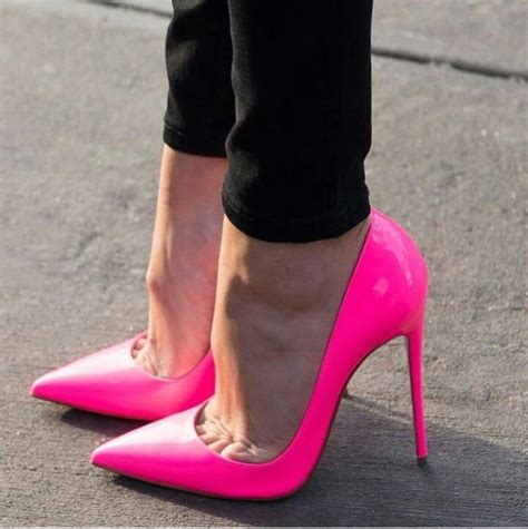 Neon Pink Louboutins Heels Stiletto Heels High Heels