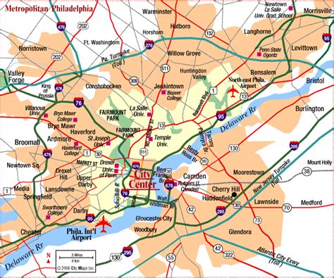Map Of Philadelphia Pennsylvania Travelsmapscom