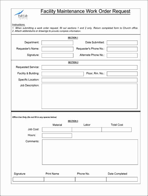 Quarterly maintenance report in pdf. 5 Tenant Maintenance Request form Template ...