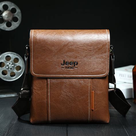 Jeep Man Famous Brand Fashion Leather Messenger Bag Male Casual Travel