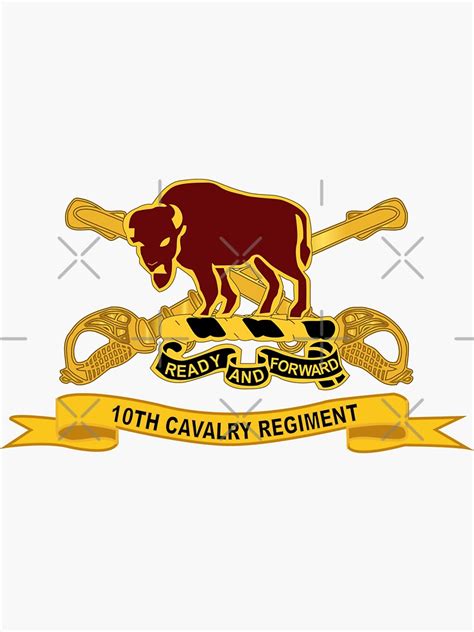 Army 10th Cavalry Regiment W Br Ribbon Sticker For Sale By