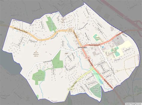 Map Of Newtown Borough Connecticut