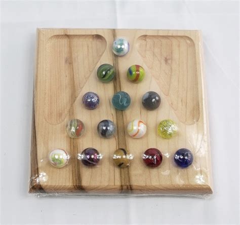 Small Marble Solitaire Game Ambrosiawormy Maple R Designs