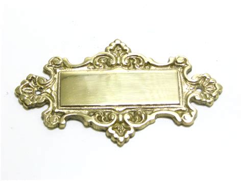 Personalized Solid Brass Door Name Plates Rectangle Writing Space Door