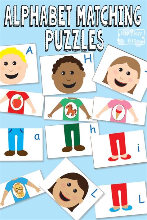 Printable Alphabet Matching Puzzles Busy Bag Itsy Bitsy Fun