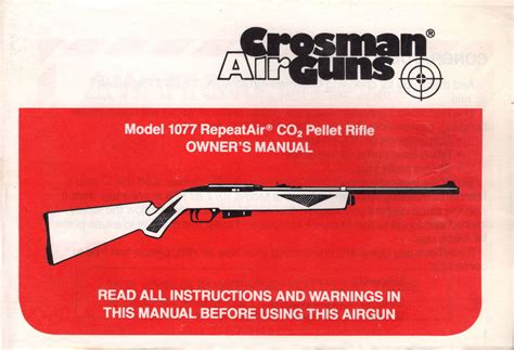 Crs1077om Crosman 1077 Owners Manual Crs1077om 799 Jg Airguns Llc