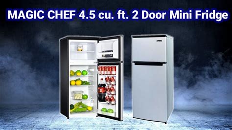 4 5 Cu Ft Magic Chef Mini Refrigerator Stainless Look With Freezer