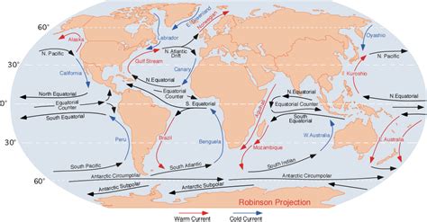 8q Surface And Subsurface Ocean Currents Ocean Current Map