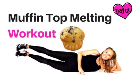 A Woman Laying On The Ground With A Muffin Above Her Head And Text That Reads Muffin Top Melting