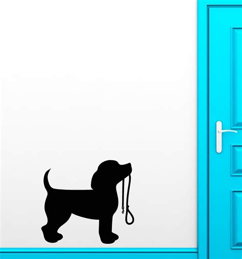 1 Vinyl Wall Decal Silhouette Dog Puppy Pet Home Animal Stickers