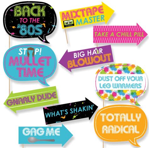 Funny 80s Retro Party Photo Booth Props I Love The Etsy Funny Photo