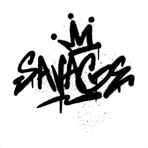 Graffiti Spray Paint Word Savage Isolated Vector Illustration 12104210