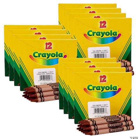 Crayola Bulk Crayons Brown Regular Size 12 Per Box 12 Boxes