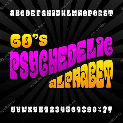 Psychedelic Alphabet Vector Font Stock Vector Image By ©epifantsev