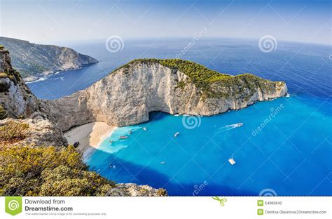 Navagio Shipwreck Beach Zakynthos Greece Stock Photo