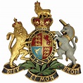 Hand Painted Queen Elizabeth II Era British Royal Coat of Arms at 1stdibs
