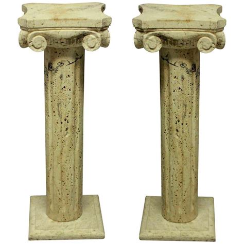 Pair Of Similar Red Marble Pillar Column Pedestals Stands At 1stdibs