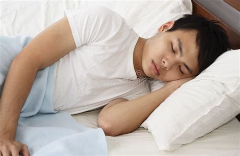 Man Sleeping Stock Image Image Of Blanket Sleeping 17647679