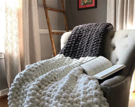 Handmade Custom Chunky Knit Blankets Made By Handsonforhomemadeus