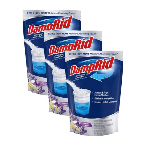 Damprid 44 Oz Lavender Vanilla Refillable Moisture Absorber 3 Pack