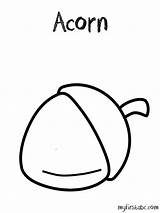 Acorn Coloring Line Drawing Clipart Getdrawings sketch template