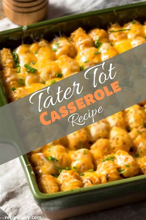 Add the mozzarella cheese and stir until melted. Easy & Best Tater Tot Casserole Recipe » Recipefairy.com