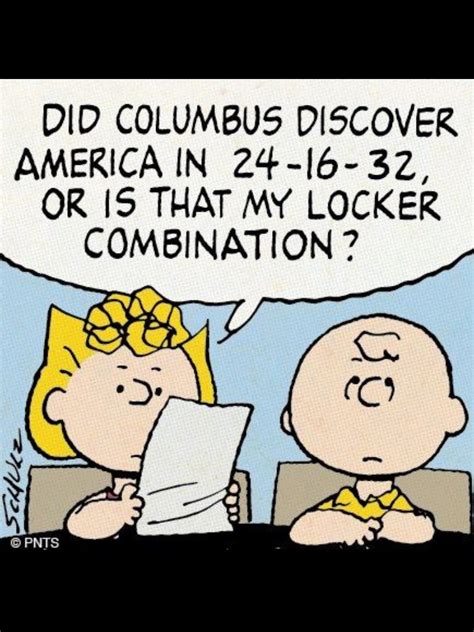 Columbus Snoopy Funny Charlie Brown Quotes Snoopy Quotes
