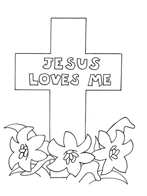 Easter Cross Coloring Pages Printable Monserrate Kelso
