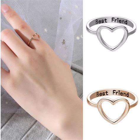 Best Friend Heart Ring Size Us 7 Best Friend Rings Friend Rings