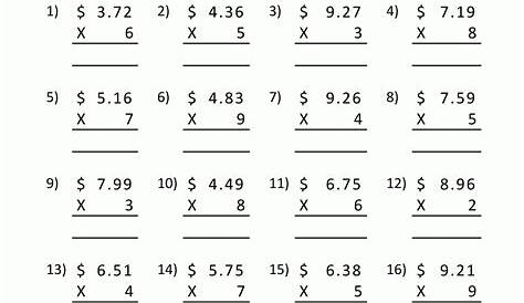 5th grade multiplication worksheets printable
