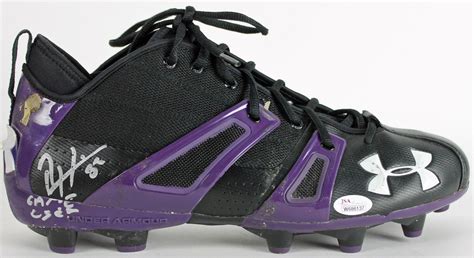 Lot Detail Ray Lewis Game Used And Signed Under Armour Cleats Lewis Foundation And Jsa
