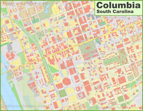 Columbia Downtown Map