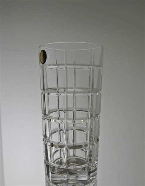 Beautiful Bohemia Crystal Tall Drining Cocktail Glass Cut Squares European Splendor®