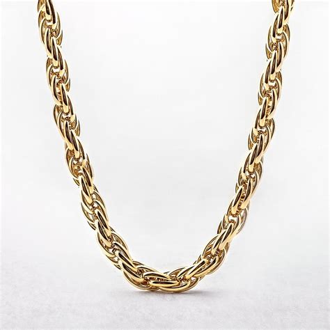 Large 16 Ladies Gold Rope Necklace