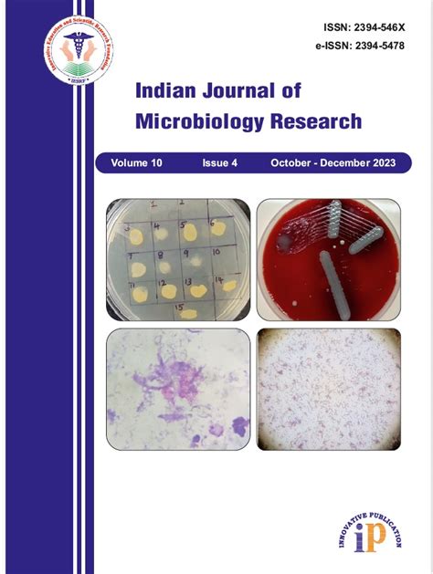 Ijmr Indian Journal Of Microbiology Research Ip Innovative Publication