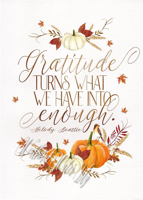 Fall Art Gratitude Turns What We Have Into Enough Digital Print
