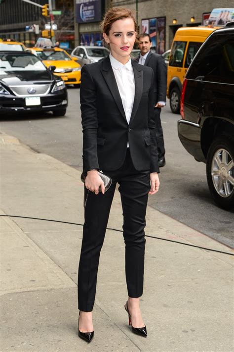 Emma Watson In A Saint Laurent Suit Female Celebrities Wearing