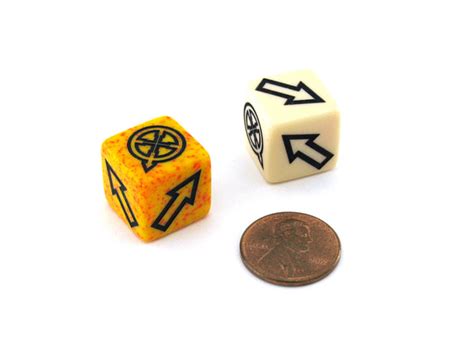 Pack Of 2 Custom Scatter Dice With Directional Arrows And