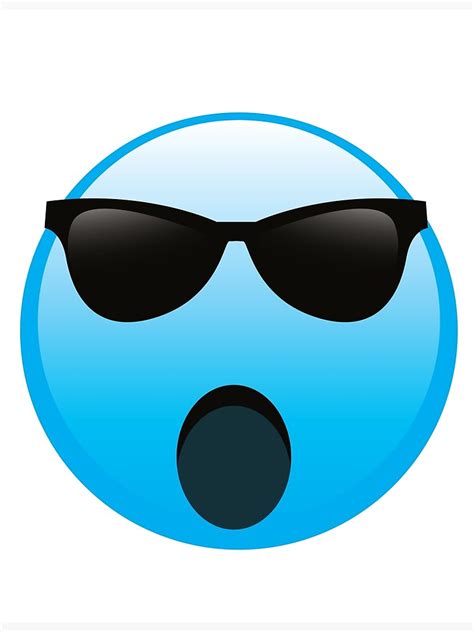 Blue Face Emoji With A Surprised Look Canvas Print For Sale By
