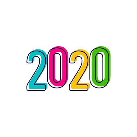 Happy New Years 2020 Celebration Vector Template Design Illustration